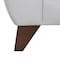Armen Living Jedd Contemporary Sofa in Genuine Dove Gray Leather with Brown Wood Legs LCJD3DV - alternate 2